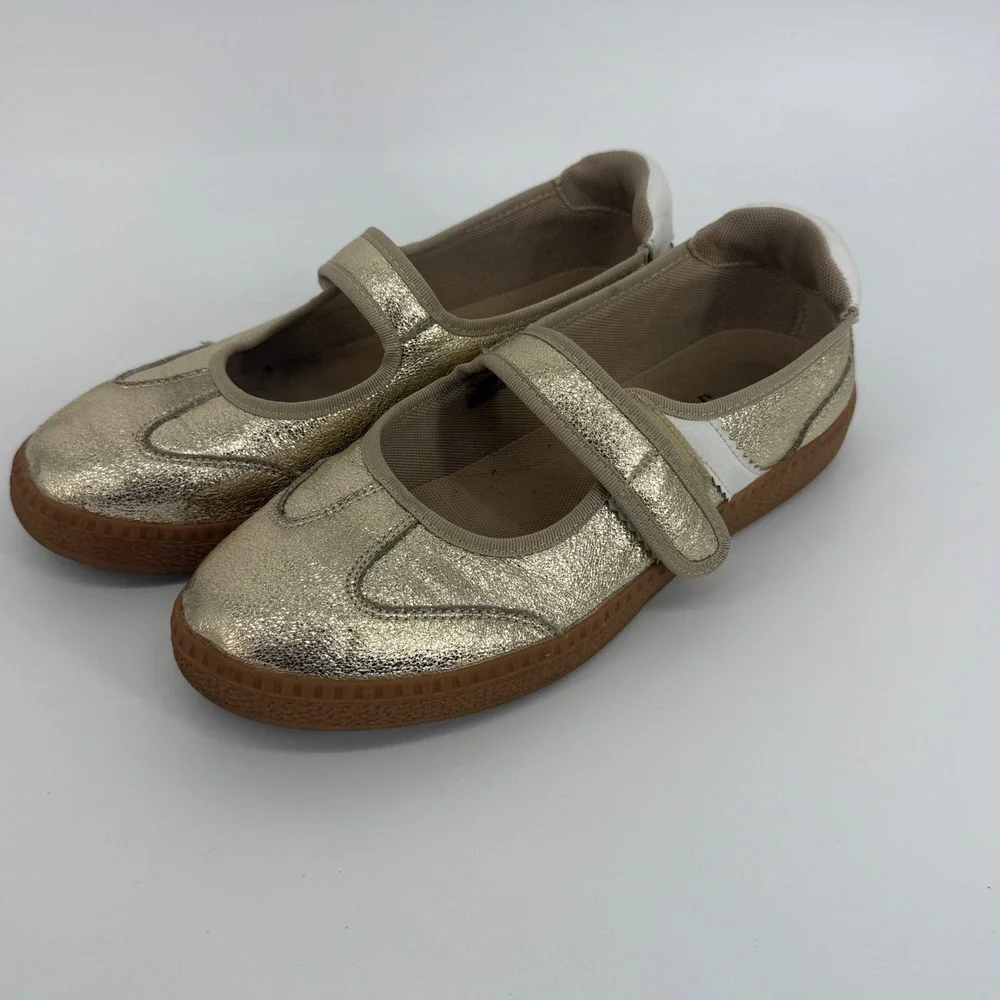 Hey Girl Mary Jane Sneakers Girls Size 10‎ Gold Good Metallic Calm Down 10 Shoes